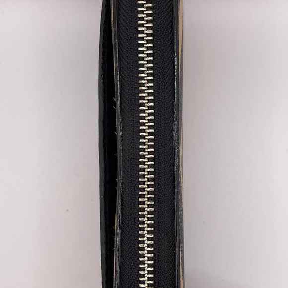 Coach Zebra-Stripe Zip Wallet — Black & Tan - Picture 4 of 12